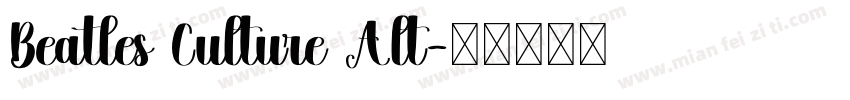 Beatles Culture Alt字体转换